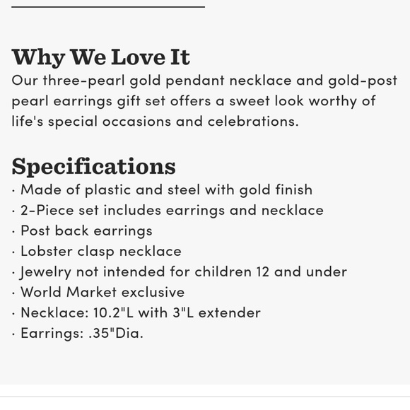 Pearl Earring and Necklace Set - Picture 2 of 3